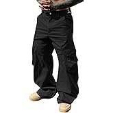 ZAFUL Men Cargo Pants Casual Baggy Track Pants Y2K Wide-Leg Trousers Streetpants