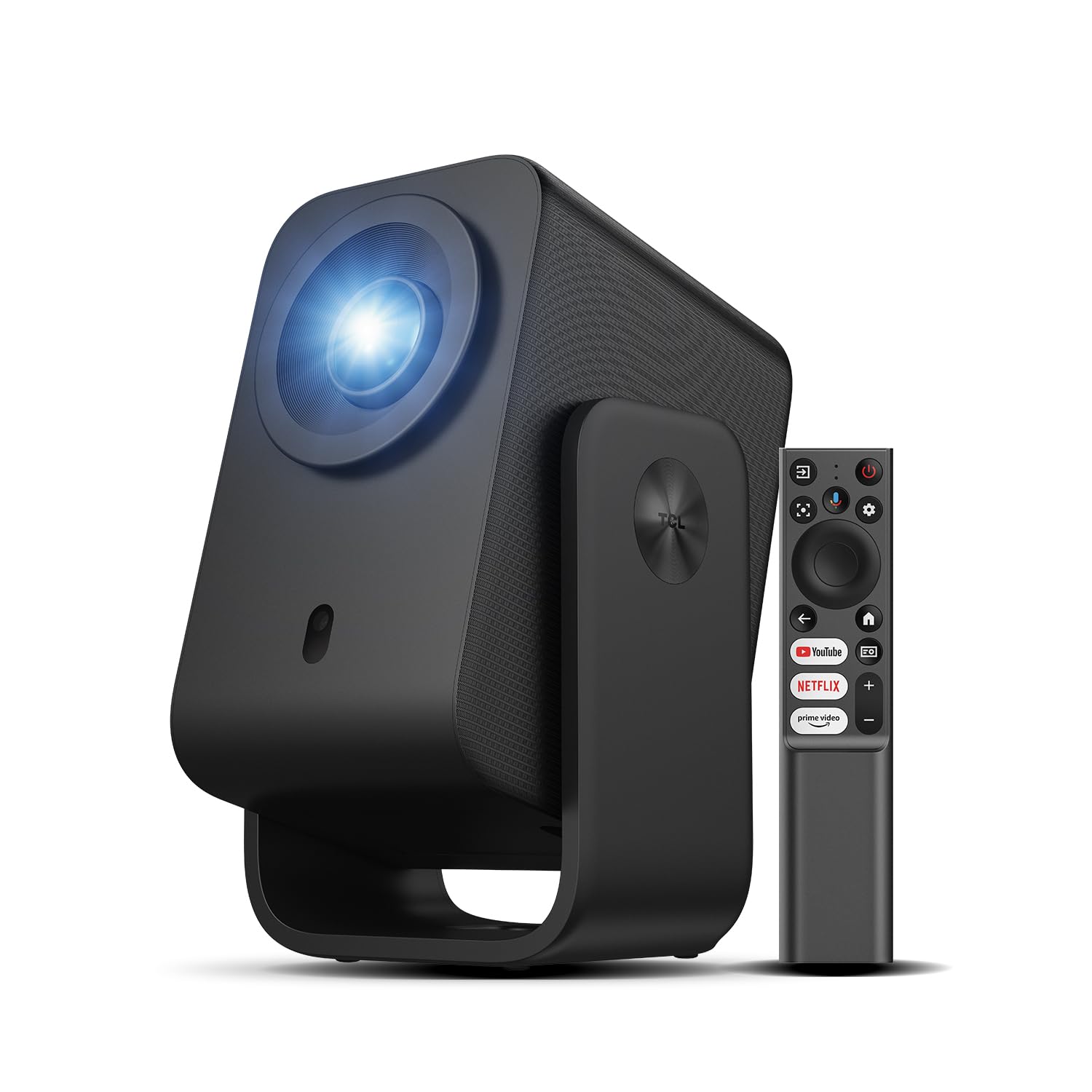 TCL C1 Smart Mini Beamer, Integriertes Offizielles Google TV/Netflix/APV, Projektor 4K 1080p, Autofokus & 6D Keystone, Dolby 8W, WLAN, Bluetooth, 285° Drehbar für Handy, Heimkino, Deckenprojektion