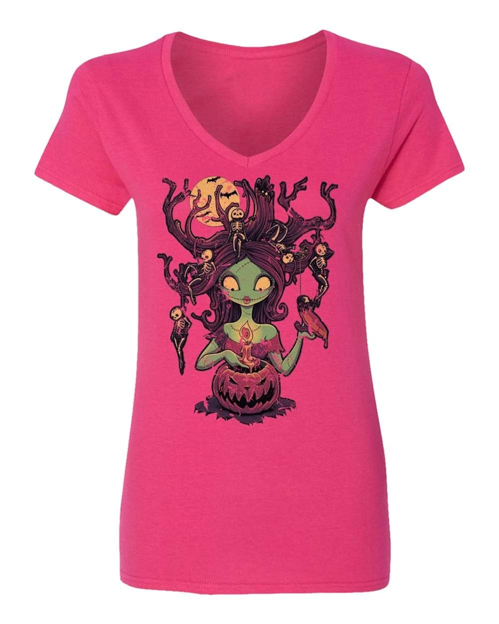 New Graphic Shirt Sally Novelty Tee Before Christmas Vneck T Shirt 4174