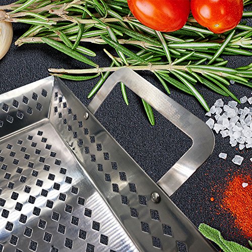 Dracarys Grill Pan Grill Topper Vegetable Grill Basket-Non-Stick Stainless Steel BBQ Grill Wok With Handles-Aegetable Grilling Accessories for Grilling Veggie, Fish, Meat.And Charcoal or Gas Grills - Thumbnail 4