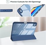 ProCase iPad 11 11-inch 10.9-inch Case 2025 2022 Pencil Holder Clear Back Navy view 8