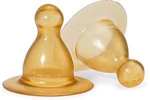 Natursutten Replacement Fast-Flow Bottle Nipples for Glass Baby Bottles - Eco-Friendly, BPA-Free Natural Rubber Nipples for Natursutten Baby Bottles - Made in Italy - 2 Pack