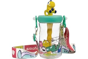 bc babycare Toddler Cups With Straw,17oz Kids Water Bottle, Toddler Water Bottle Leak Proof with Adjustable Straps.BPA-Free Tritan Baby Cups with Silicone Soft Tip（Green Dinosaur）