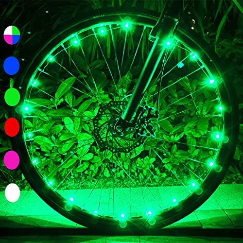 Xyemao Led Bike Wheel Lights, (2 Tire Pack) Waterproof Bright Bicycle