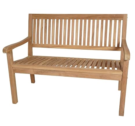 KMH®, Teak 2-sitzer Gartenbank Lea 120 cm (#102146)
