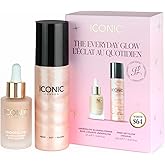 ICONIC LONDON The Everyday Glow Gift Set | Including Underglow Blurring Primer and Prep Set Glow, Makeup Gift Set