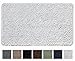 Gorilla Grip Bath Rug 44x26, Thick Soft Absorbent Chenille, Rubber Backing Quick Dry Microfiber Mats, Machine Washable Rugs for Shower Floor, Bathroom Runner Bathmat Accessories Decor, White