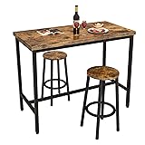 Recaceik 3 Piece Pub Dining Set, Modern bar Table