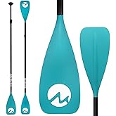 MoiShow SUP Paddle Board Paddle - Adjustable Paddleboard Paddle Oar 4-Piece Floating Aluminum SUP Kayak Paddle
