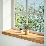 vidaXL Solid Oak Window Sills 2pcs 90x30x2cm Light Brown Untreated Wooden Ledges view 2