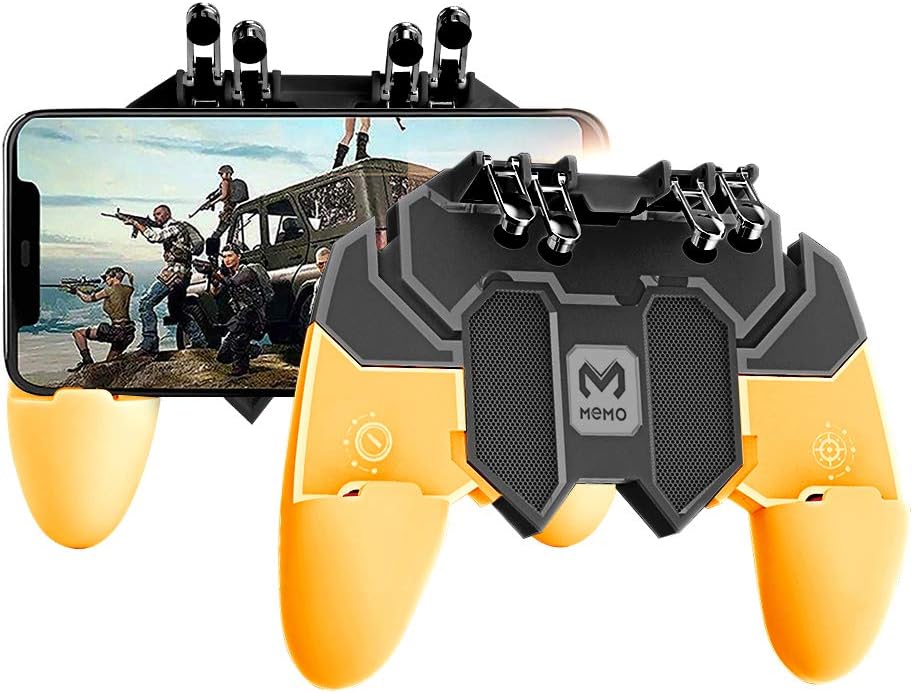 Newseego Mobile Game Controller, [Upgrade] Phone Controller Gamepad with L1R1 6 Fingers Trigger for Shooter Sensitive and Aim Trigger Controller for Android & iOS for Knives Out: Computers & Accessories