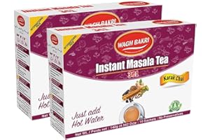 Wagh Bakri Instant Masala Tea Karak Chai – 2 Pack (140g Each) – 3 in 1 Premix | Instant Spiced Tea Mix | Just Add Hot Water