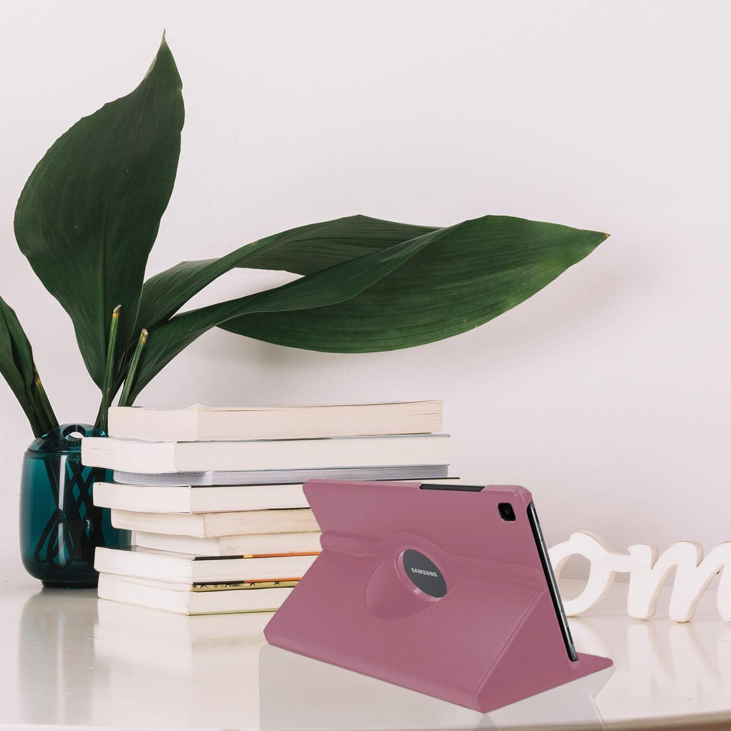 DN Technology Case For Samsung Galaxy Tab A7 10.4 inch 2022/2020 Multi Angle 360° Rotating Smart Folio Protective Tablet Cover (SM-T509/T500/T505/T507) (ROSE GOLD) - Image 3
