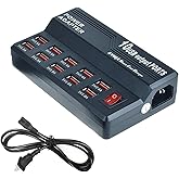 MaxLax USB Charging Station,10 Port 60W Multiple USB Charger Station,Multi Ports Charger Charging for Smartphones，Tablets，and Many Devices.