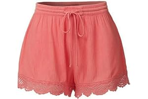 TANGNADE Shorts for Women Trendy High Elastic Waisted Drawstring Beach Shorts 2024 Summer Flowy Wide Leg Shorts