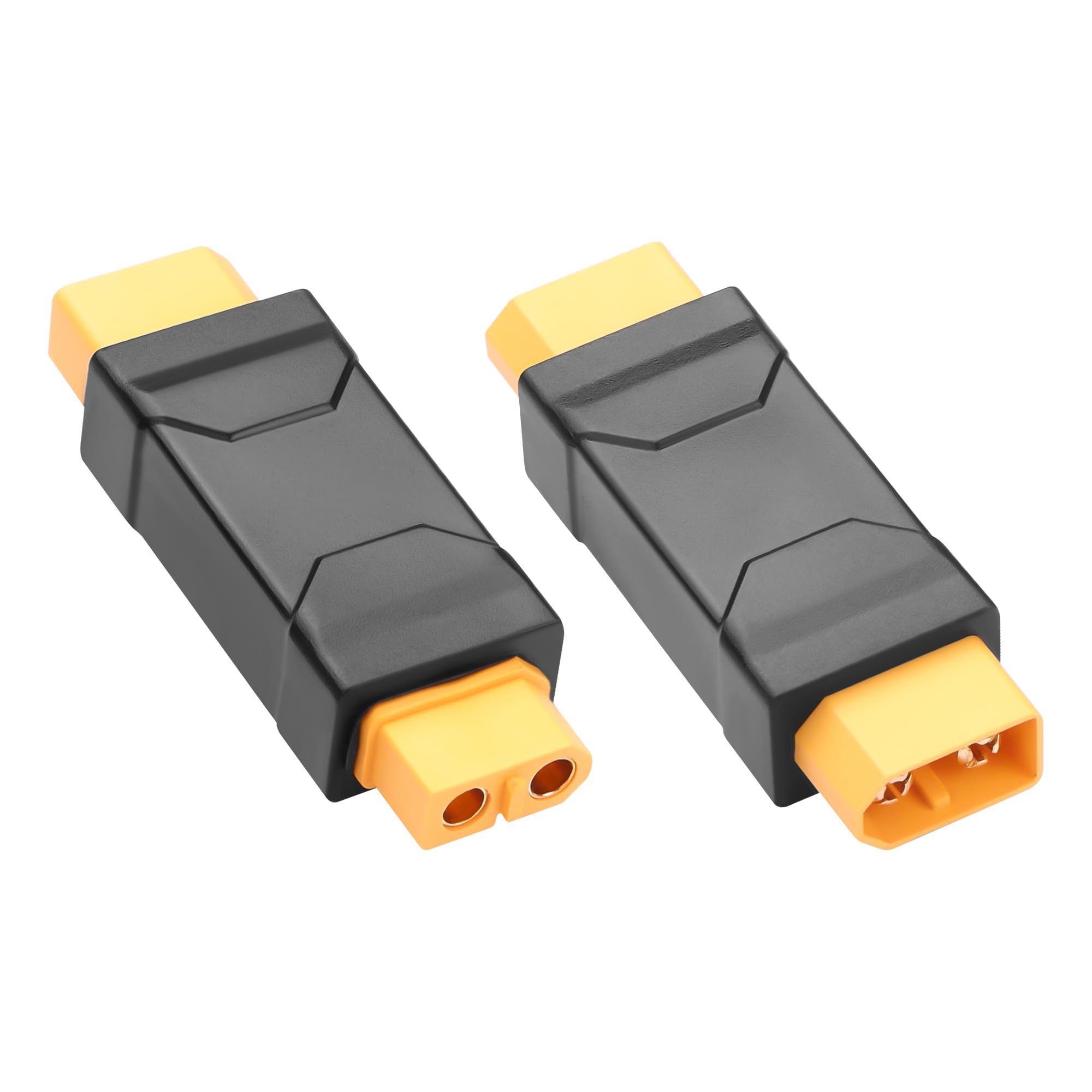 JSADZKJ XT60 Connector Adapter, Upgrated XT60 Male to Female Converter Plug,XT60 No Wire Adapter Converter for Energy Storage Power,Outdoor Power,Drone battery 2PCS (Male to Female)