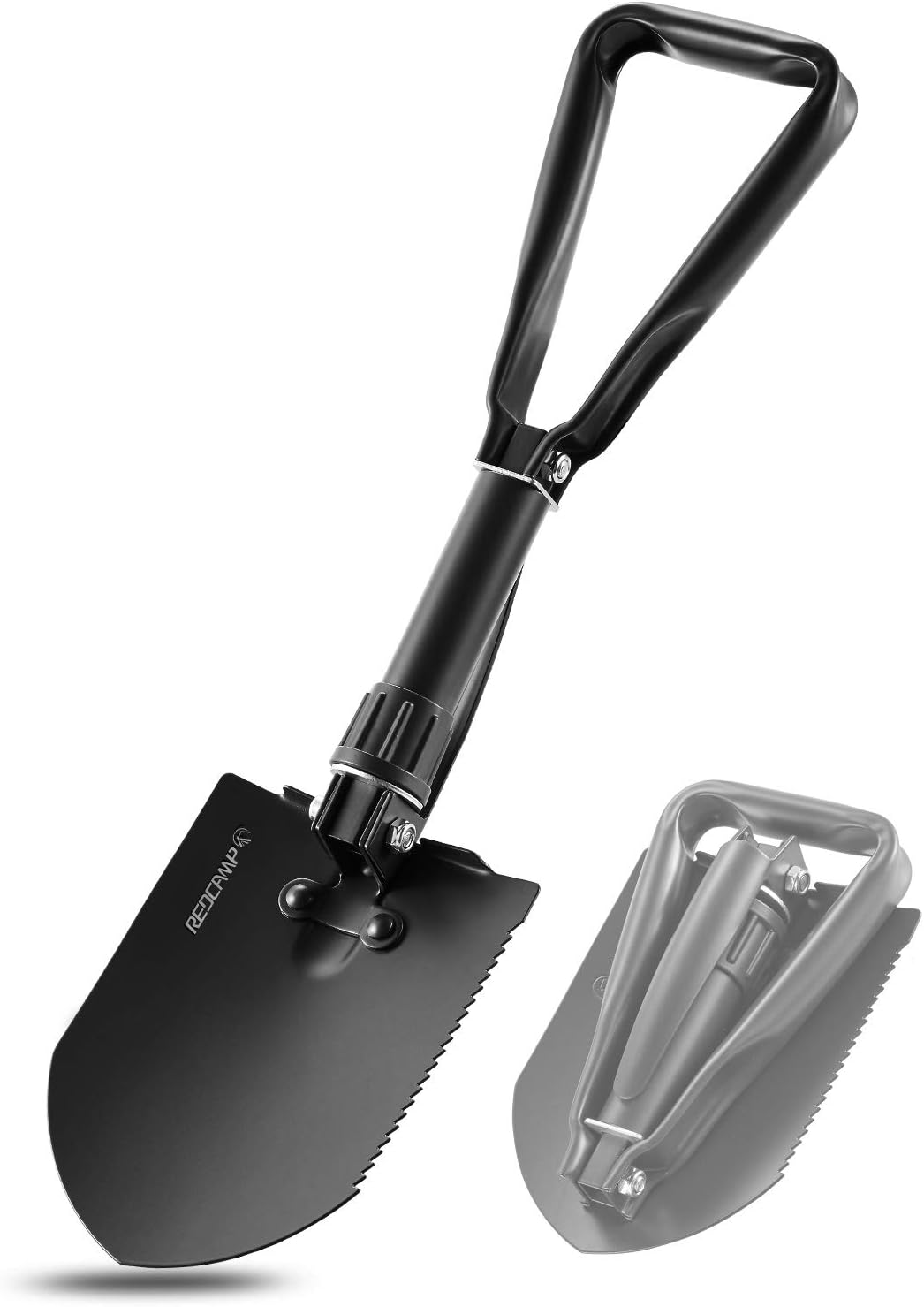 REDCAMP Military Folding Camping Shovel，High Carbon Steel Entrenching