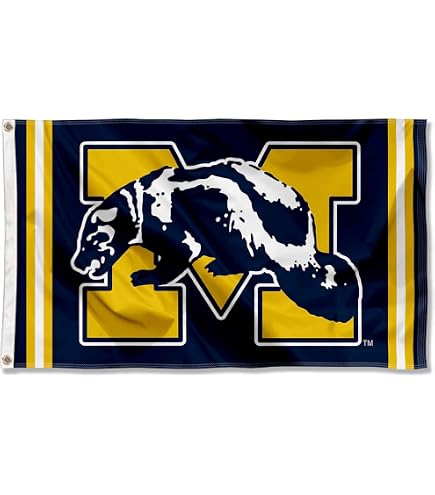 Michigan Wolverines Maize Logo Flag – 3x5 Feet, Polyester, Officially Licensed, Grommets Included - View #5