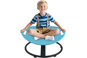 Casuenia Spinning Chair for Autistic Kids, Sensory Swivel Chair with Safety Handles, 330LBS Weight Capacity, Spinning Seat fo