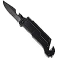 Wartech YC-S-9045-BK Spring Assisted 5 in 1 Pocket Knife, 8.5" , Black