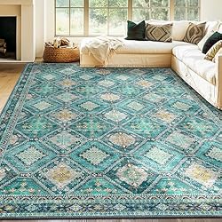 CAPALOCA 8x10 Area Rug Bohemian Rugs with Print