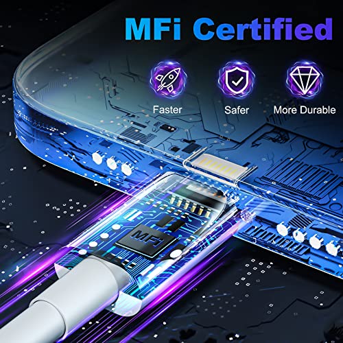 iPhone Charger, 3Pack 3FT MFi Certified Lightning Cable Fast Charging Cord Compatible with iPhone 14 13 12 11 XS XR X Pro Max Mini 8 7 6S 6 Plus 5S SE iPad iPod AirPods…