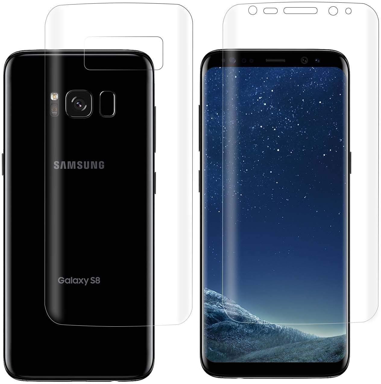 KEVAY Screen Guard for Samsung Galaxy S8 (Front-Back) with Installation Kit