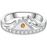 Cujiesp Mustard Seed 925 Sterling Silver Mountain Ring - Nature Faith Jewelry Gift for Women and Girls