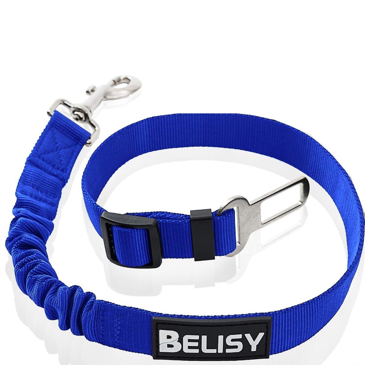 Belisy dog safety seat belt for car. Highest safety for you and your dog. With extra elastic tug for maximum comfort. Suitable for all types of dogs.