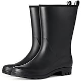 Kprm Mid Calf Rain Boots Women Waterproof PVC