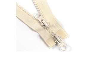 Nylon Zippers for Sewing, Zips 5 Pcs 70/80/90/100/120/150cm Double Open-End Auto Lock Two-Way Open Zip for Jacket DIY Sew 5#(