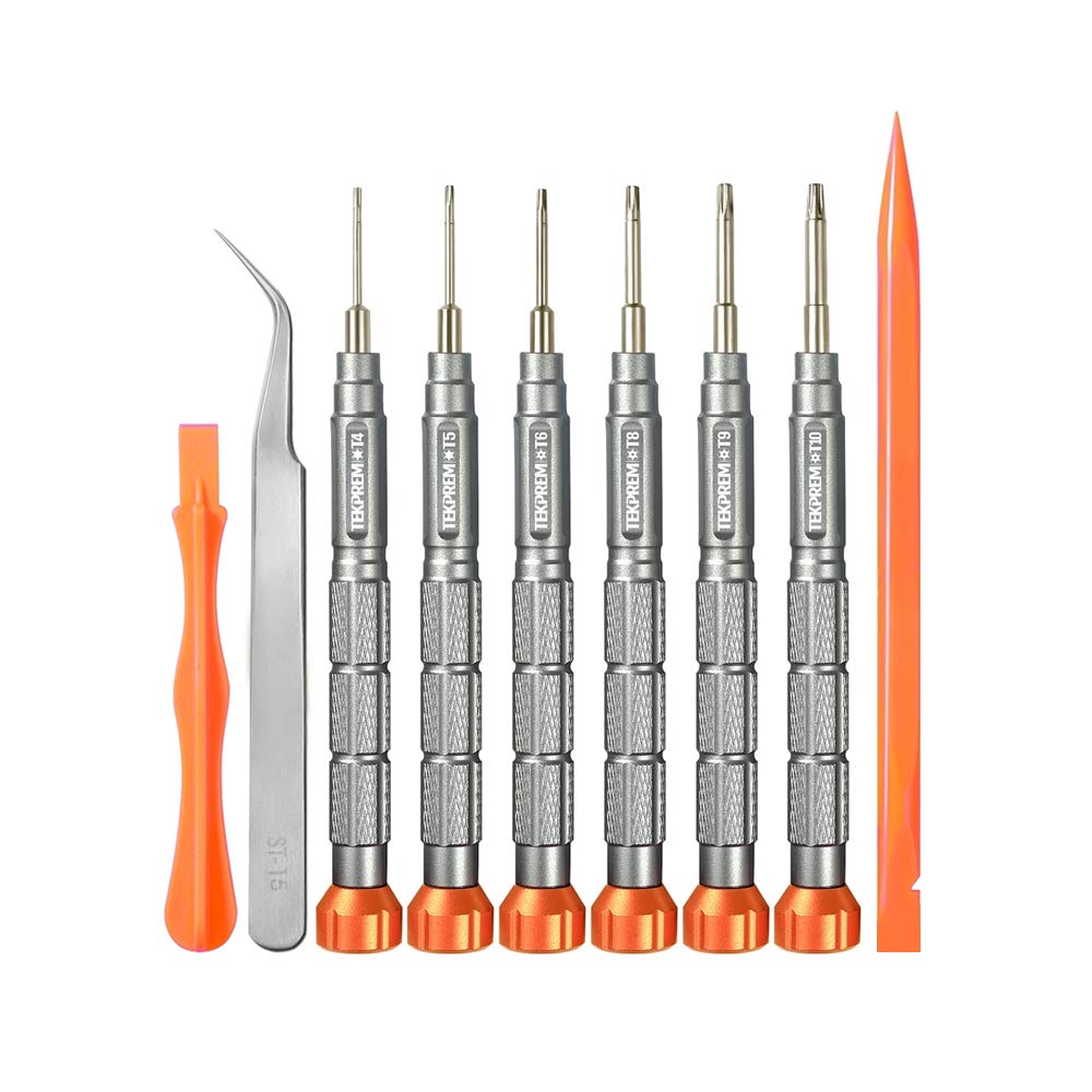 TEKPREM 10 in 1 Torx Screwdriver Set with T4 T5 T6 T8 T9 T10 Torx Security Set,Small Precision Torx Repair Kit for Apple,Macbook,Mac mini,Xbox one Xbox360 Controller,PS3,PS4,Computer and Pocket Knives