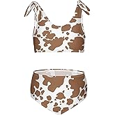 QUGRL Girls Swimsuit Two Piece Swimwear Bathing Suit for Girls Tankini Bikini Set Size 3-12T