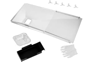 FORYEYC Adjustable Grease Tray with Catch Pan for Nexgrill 720-0888s 720-0888n, 720-0830h Charbroil, Dynaglo, Kenmore, BHG, Grill Master, Backyard, Expert Gas Grill, Universal Drip Pan for Most 3/4/5/6 Burner