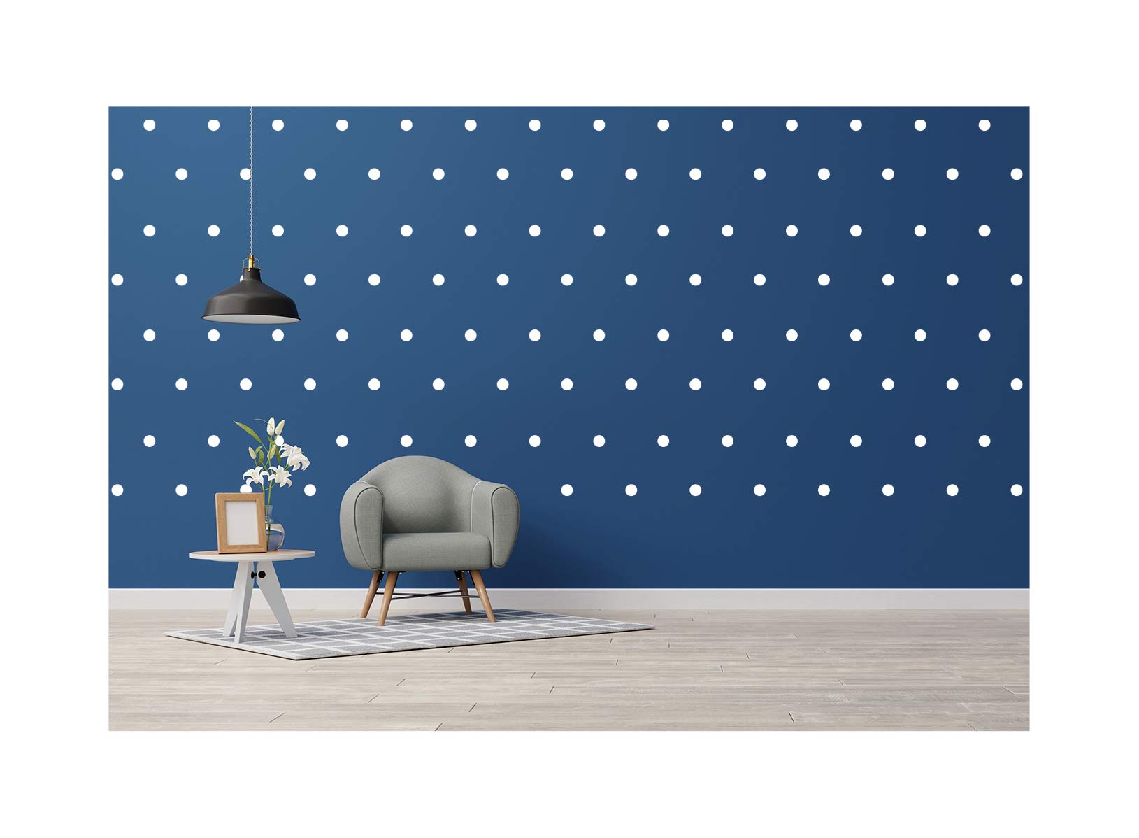 StickerDeen | Polka Dot Circles Round Shape Style Decoration Removable Wall Art Vinyl Decal Stickers | (Pack of 112) (White)