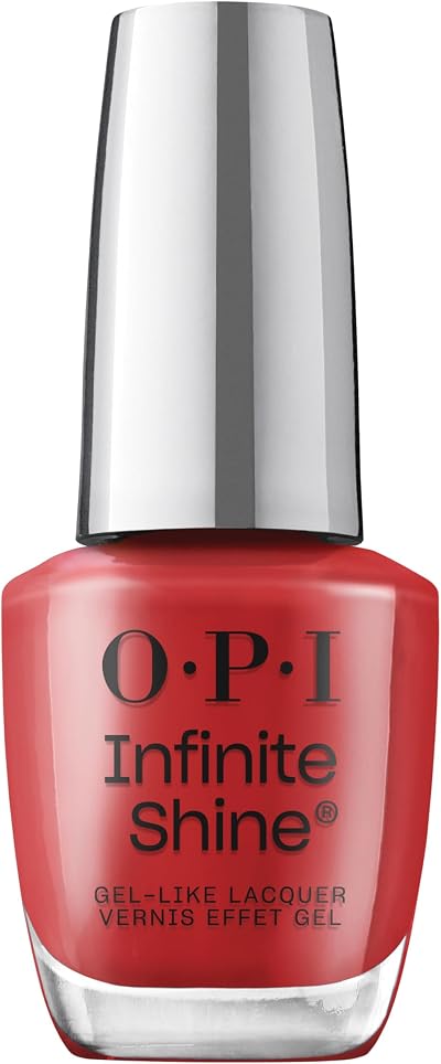 OPI Infinite Shine Big Apple Red Gel-Like Nail Polish 15ml with Pro-Wide Brush