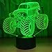 Car Gifts Monster Truck Night Lights for Kids Tracktor Toys 3D Illusion Lamp Christmas Birthday Gifts for Boys