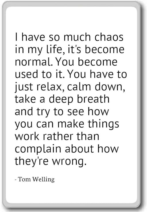 Tengo Tanto caos en mi vida, es no se... - Tom Welling citas imán ...