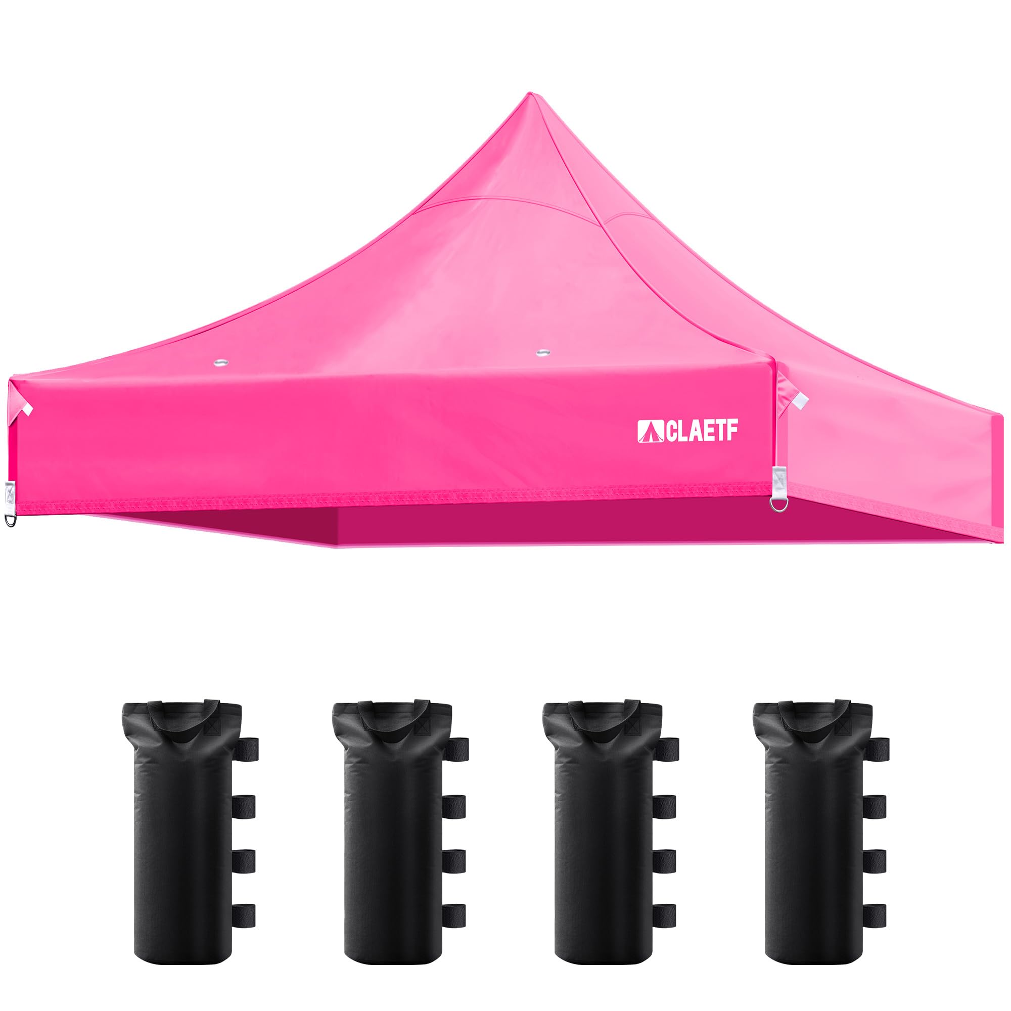 Photo 1 of CLAETF 10x10 Canopy Replacement Top for Pop Up Canopy Tent - 4 Drainage Holes?10x10ft Canopy top Suitable for Most of The Standard Canopy(top only) (Pink)