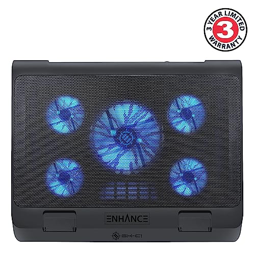 ENHANCE Gaming Laptop Cooling Pad Stand with LED Cooler Fans