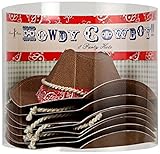 MERI MERI Howdy Cowboy Party Hat, 8 Per Box