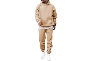 JMIERR Men's 2 Piece Outfits Hoodie Sweatshirt Tracksuit & Joggers Sweatpants Sweatsuit Set