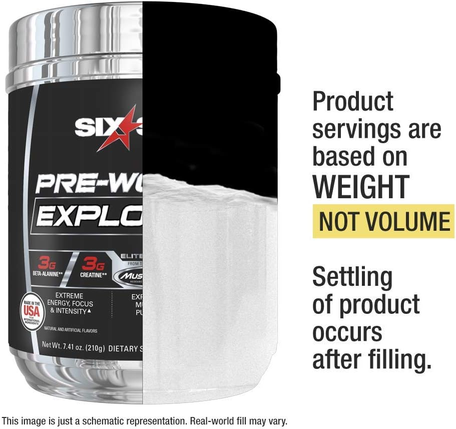 Six Star Explosion Pre Workout, Powerful Pre Workout Powder with Extreme Energy, Focus and Intensity, Fruit Punch, 30 Servings: Health & Personal Care