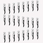 24 Packs Wine Opener-Corkscrew Wine Bottle Opener,Stainless Key Black Wine Bottle Opener Foil Cutter for Picnic, party, family,Restaurants