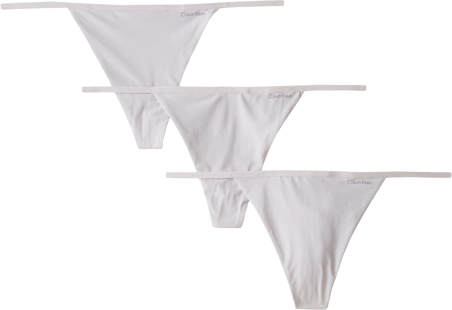 Buy Calvin Klein Women's 3 Pack Sleek Thong Panty, Day Break, Small at Amazon.in
