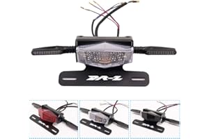 BOYIMU License Plate Holder Fender Eliminator Rear Tail Tidy LED Brake Lights and Turn Signals For Suzuki DRZ400S DRZ400SM DRZ400E (Clear)