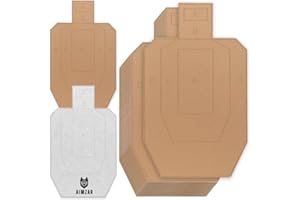 AIMZAR 30x18in Uspsa Cardboard Torso Shooting Targets – Durable Silhouette for Range Practice – Ideal for Pistol, Tactical, and Competition Use – Heavy-Duty, Reversible Design for Indoor/Outdoor Training