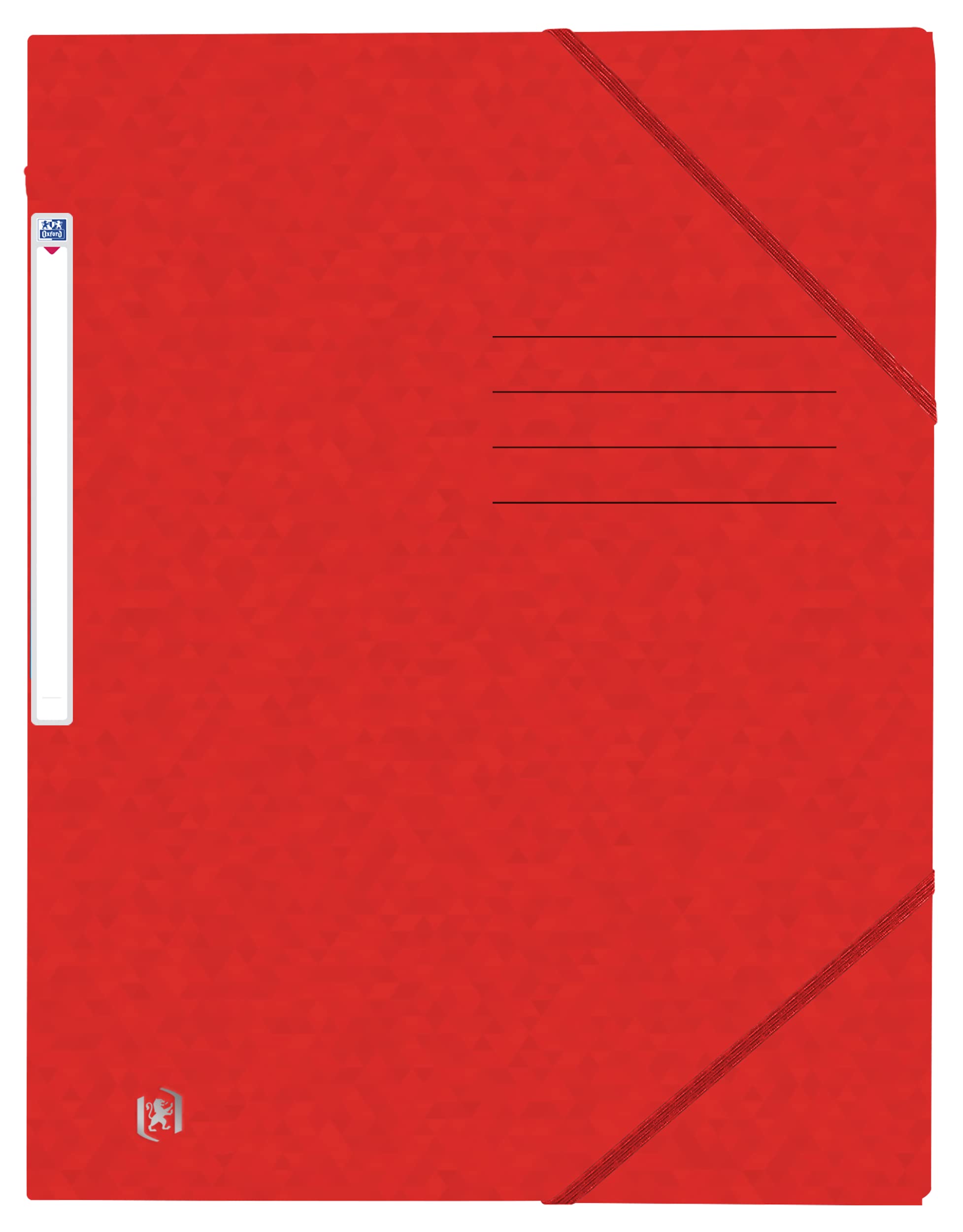 Oxford 10 x A4 Red Cardboard Corner Folders Without Flaps