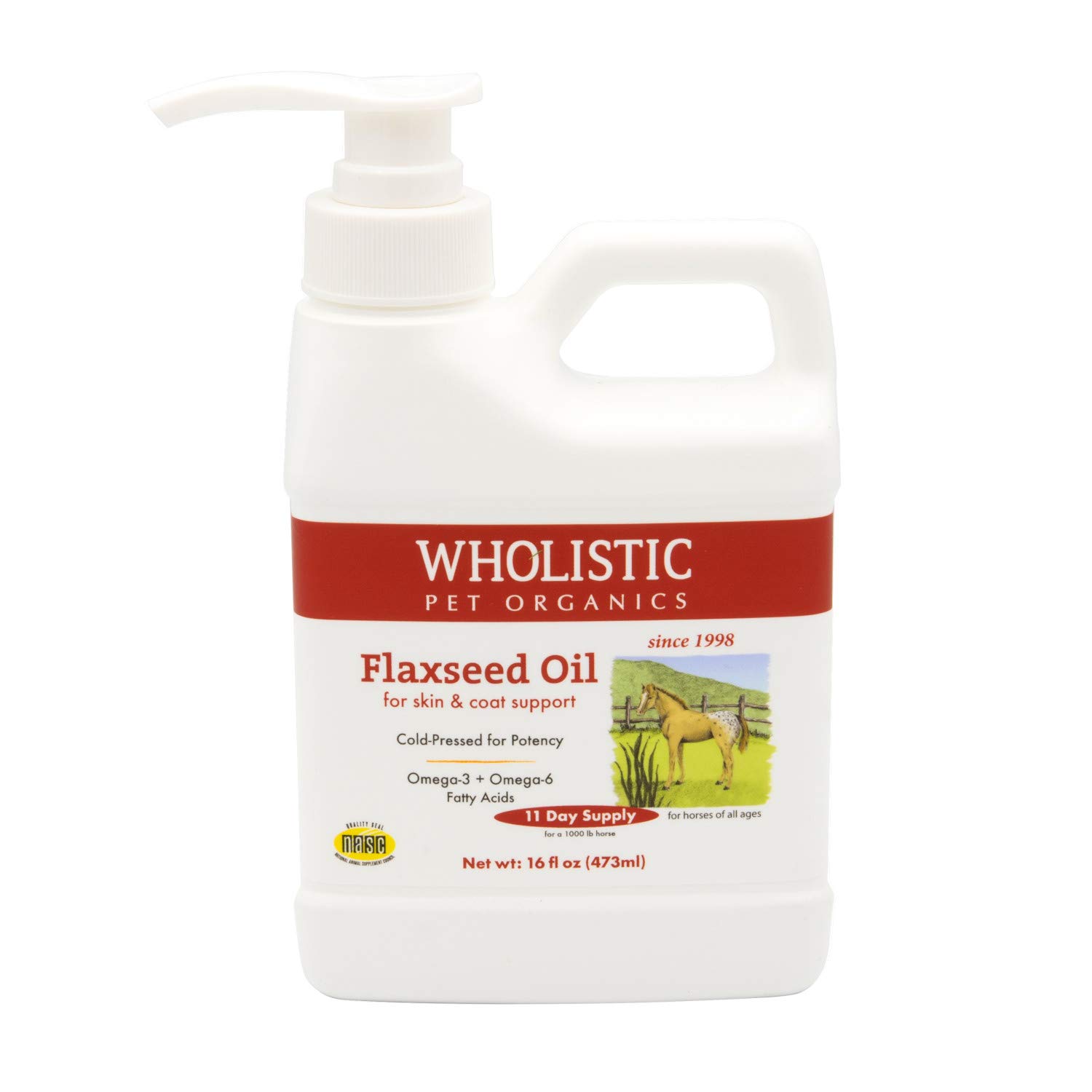 Wholistic Pet Organics Equine Flax Seed Oil Supplement, 16 fl. oz