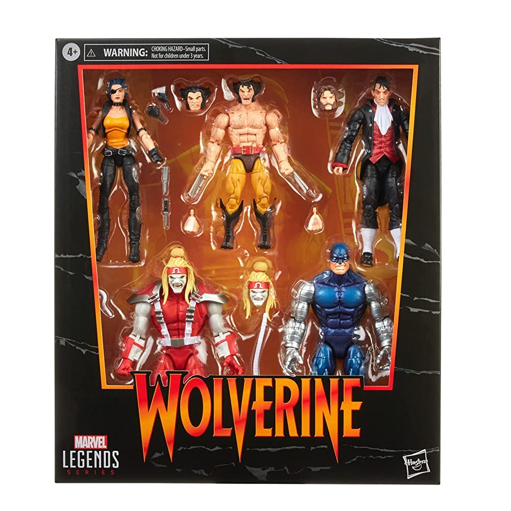 Marvel Legends Series Wolverine 5-Pack - Omega Red, Cyber, Callisto, Jason Wyngarde & 13 Accessories - Amazon Exclusive